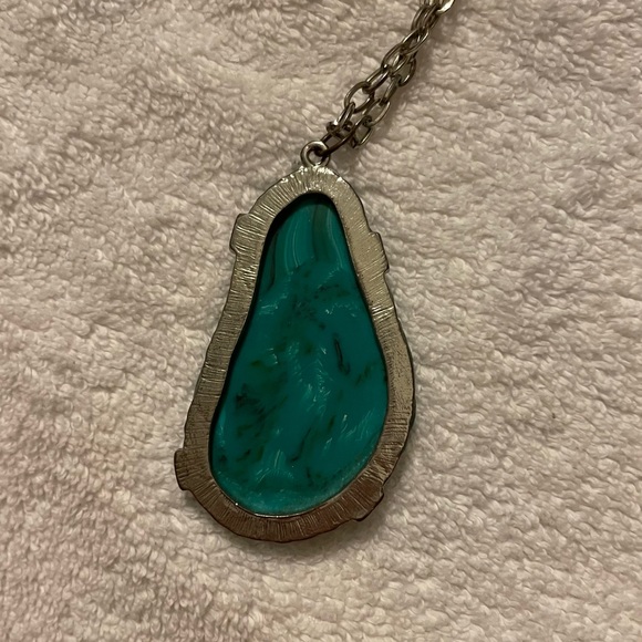 Blue stone long necklace - Picture 3 of 3